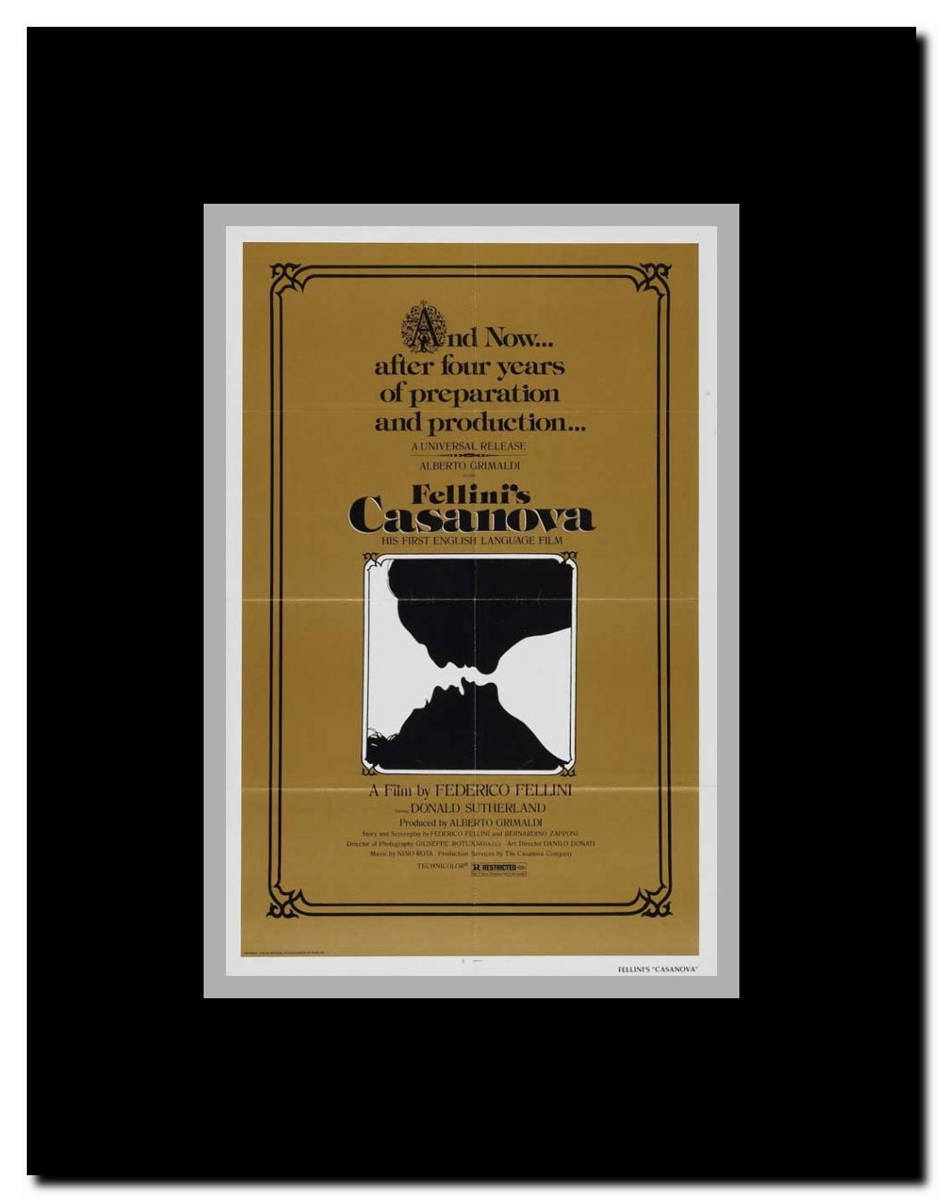Fellini's Casanova Framed Movie Poster
