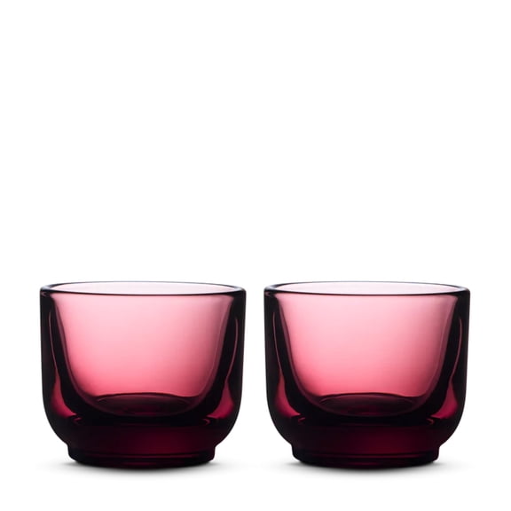 Fellow Espresso Cups Set of 2, Garnet Glass, 100ml, for Latte Art, Garnet