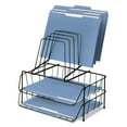 thumbnail image 1 of Fellowes Wire Double Tray w/Step File 8 Comp Steel 13 7/8 x 10 1/8 x 14 Black 72391, 1 of 2