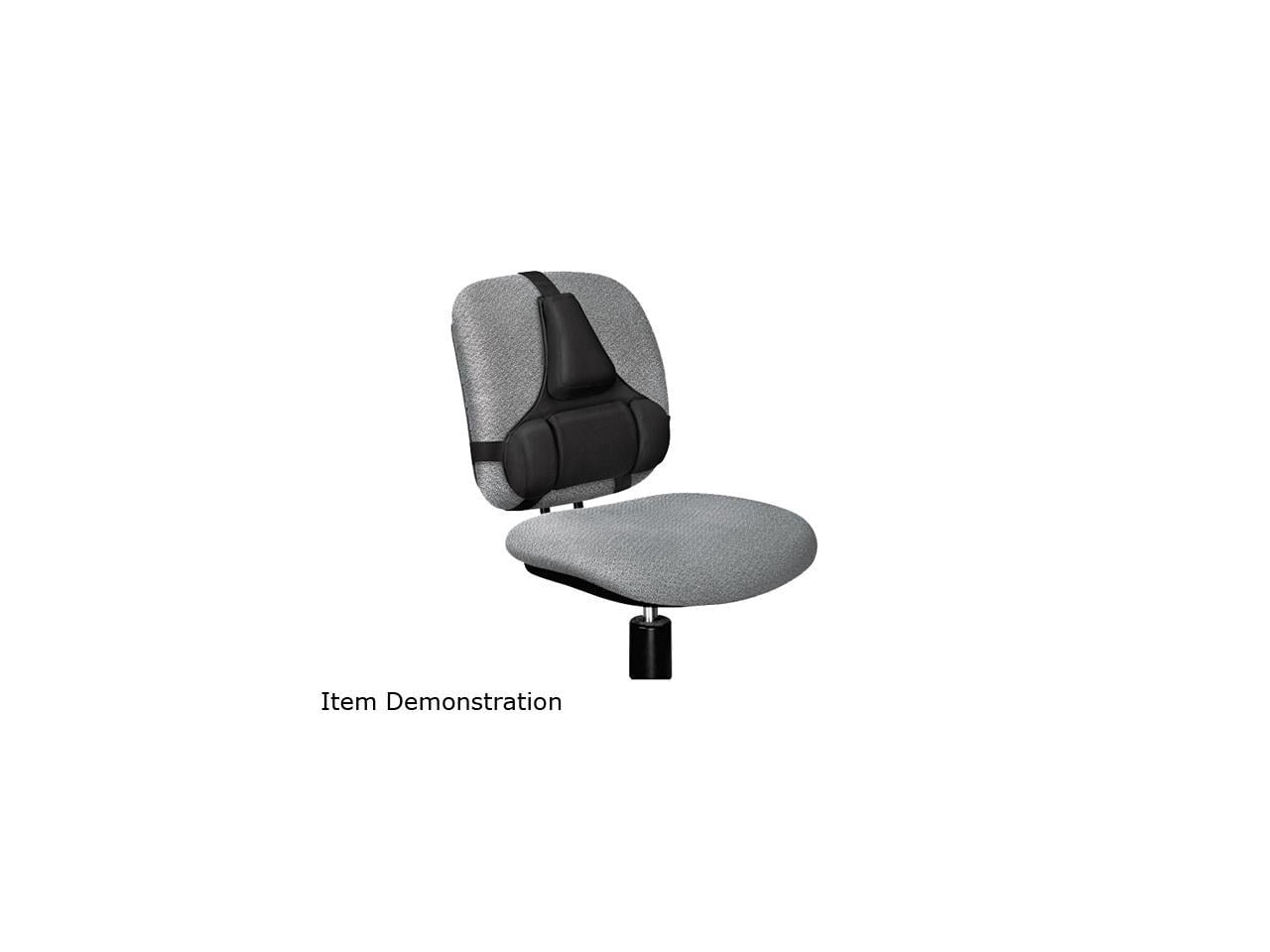 Black High-Density Foam Lumbar Back Support Cushion