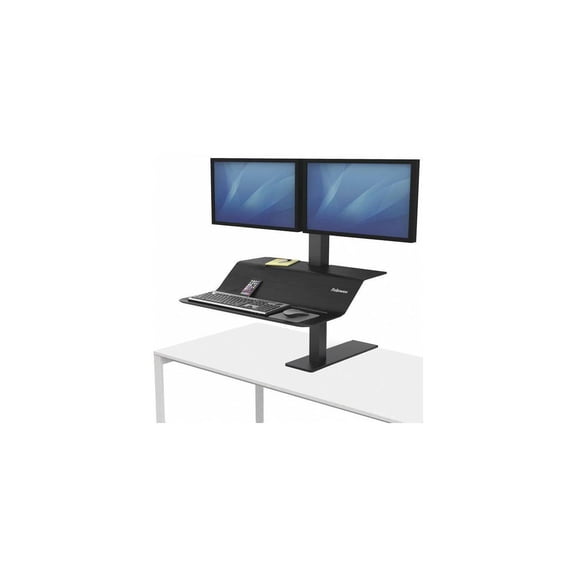 Fellowes 8082001 Lotus VE Sit Stand Workstation - Black