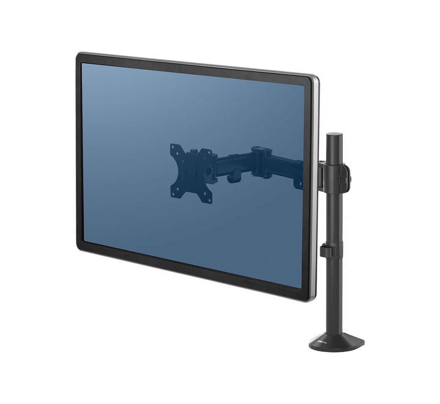 Black Adjustable Single Monitor Arm with Desk Mount
