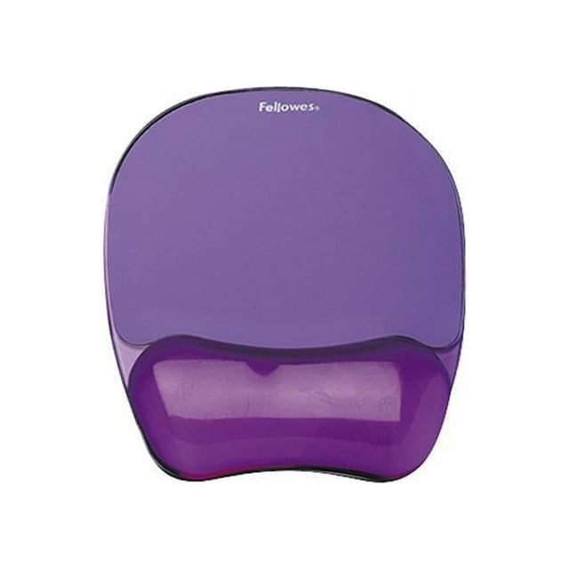 Fellowes 91441 Gel Crystals Mousepad/Wrist Rest - Purple