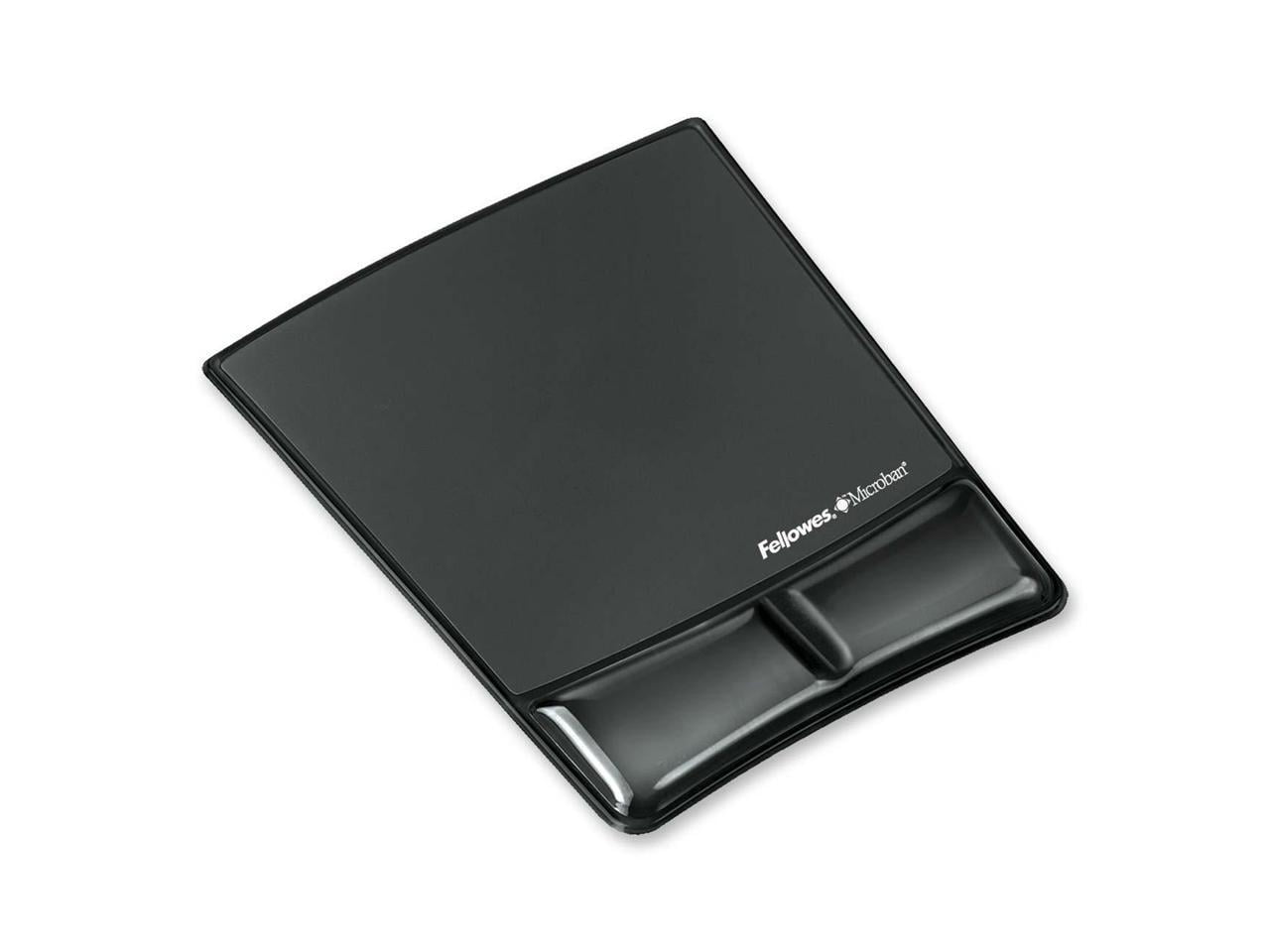 Fellowes Mfg Co. 9182301 8.25 in. x 9.87 in. Gel Wrist Support with Attached Mouse Pad - Black