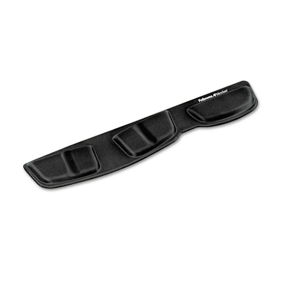 Fellowes Mfg Co. 9182801 13.75 in. x 3.37 in. Memory Foam Keyboard Palm Support - Black