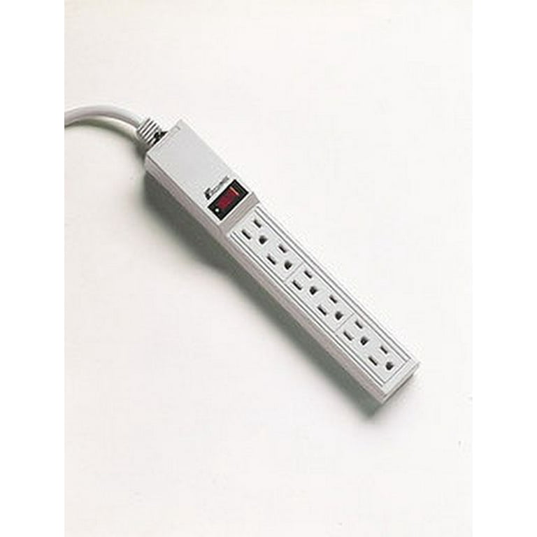 Power Strip, 6 Outlets, 4 ft Cord, Platinum Power Strip, 6 Outlets, 4 ft Cord, Platinum
