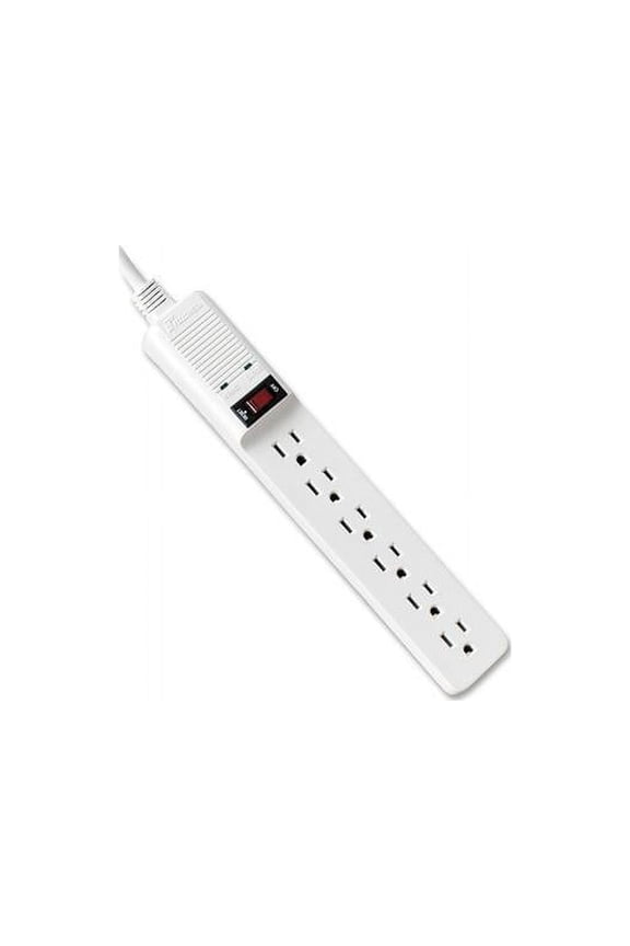 Basic Home/Office Surge Protector, 6 Outlets, 15 ft Cord, 450 Joules, Platinum -FEL99036