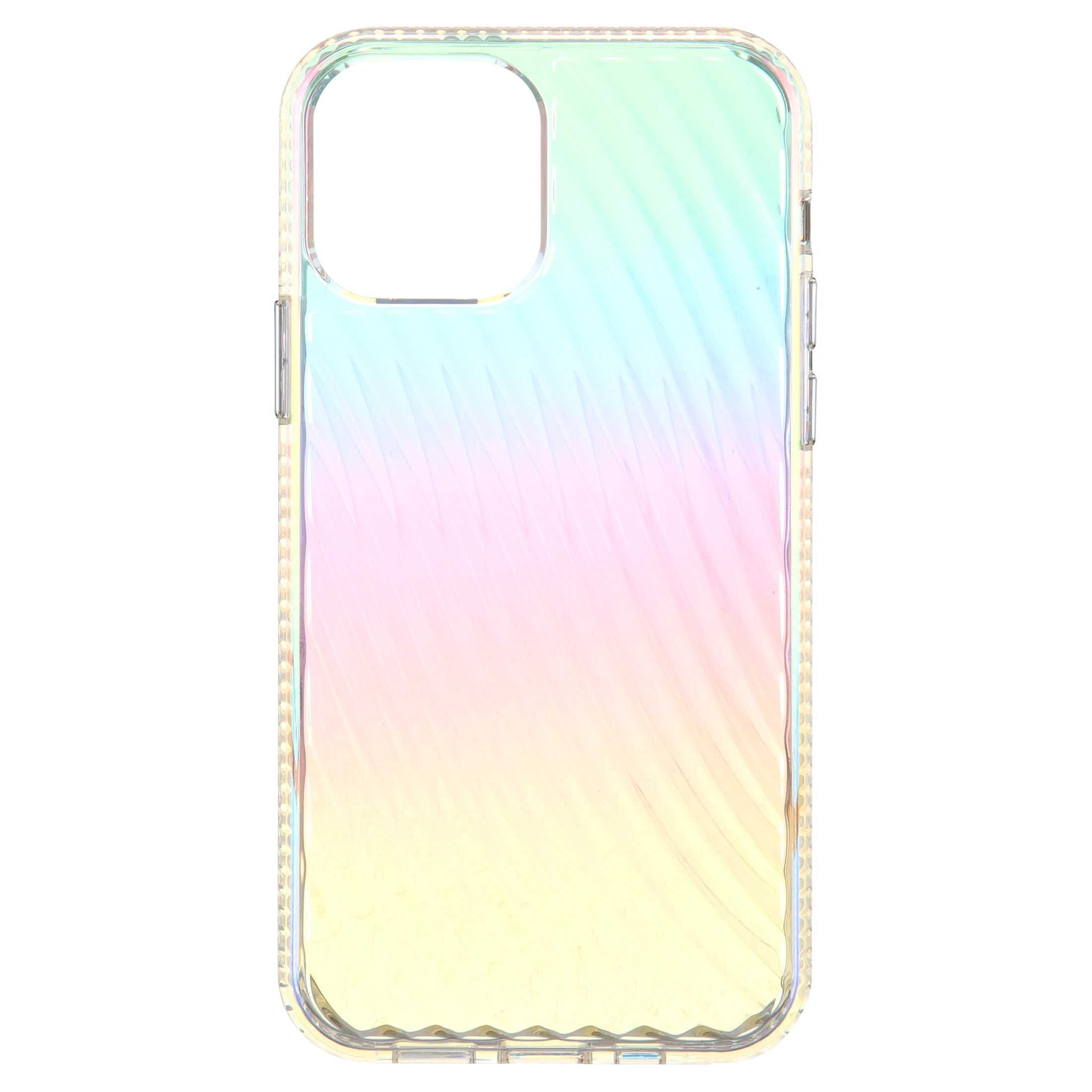 Fellowes CRC97794 Iridescent Phone Case with Texture Design for iPhone 12 & iPhone 12 Pro, Pink & Blue