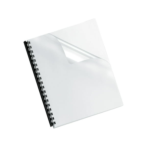 Crystals Transparent Presentation Covers for Binding Systems, Plastic, Square Corners, 11 x 8.5, Gloss Clear, 25/Pack