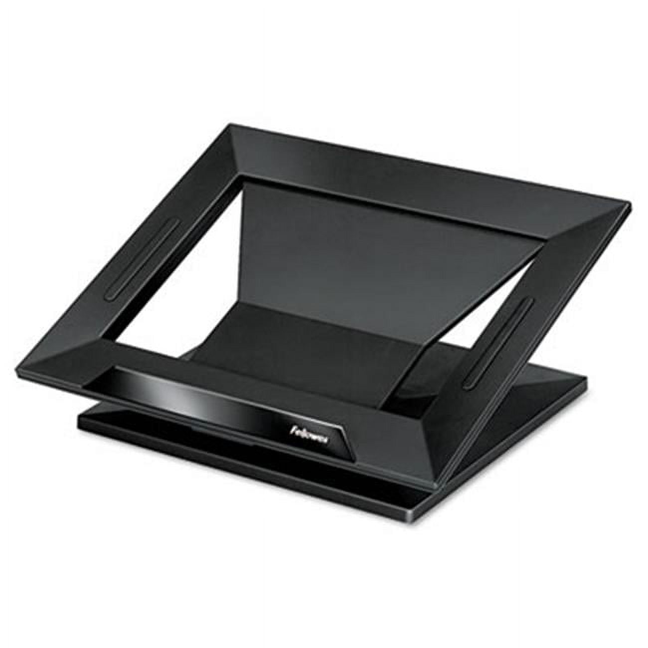 Black Adjustable Ergonomic Laptop Riser with Cooling Vents