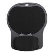 Fellowes Easy Glide Gel Mouse Pad with Wrist Rest, 10 x 12, Black