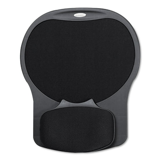 Fellowes Easy Glide Gel Mouse Pad with Wrist Rest, 10 x 12, Black