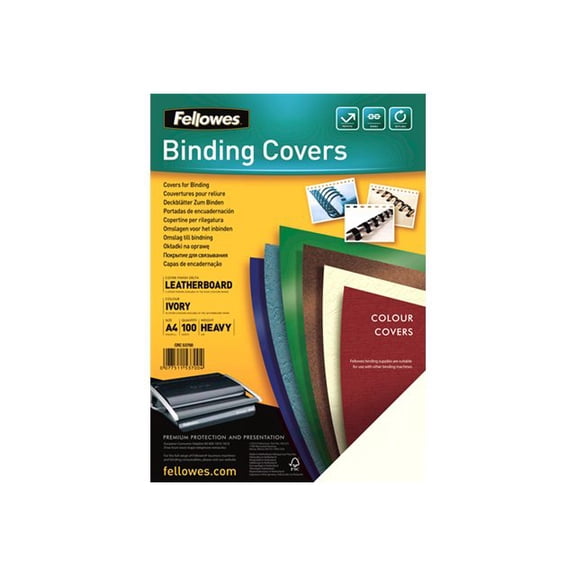 Fellowes FSC Certified - A4 (210 x 297 mm) - ivory - 250 g/m - 100 pcs. binding cover - for Fellowes Galaxy 500, Galaxy Wire, Pulsar 300, Pulsar-E 300, Star 150, Starlet 2