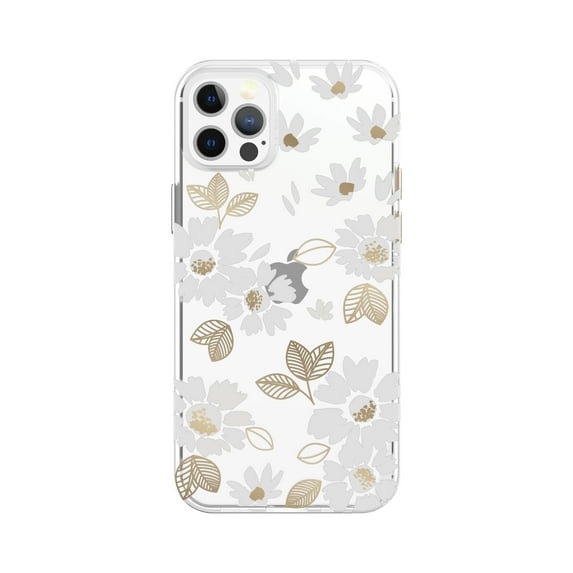 Fellowes Fashion Phone Case for iPhone 12 Pro Max, Clear White Floral