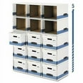 thumbnail image 1 of Bankers Box File/Cube Box Shell, Legal/Letter, White/Blue, 1 of 1