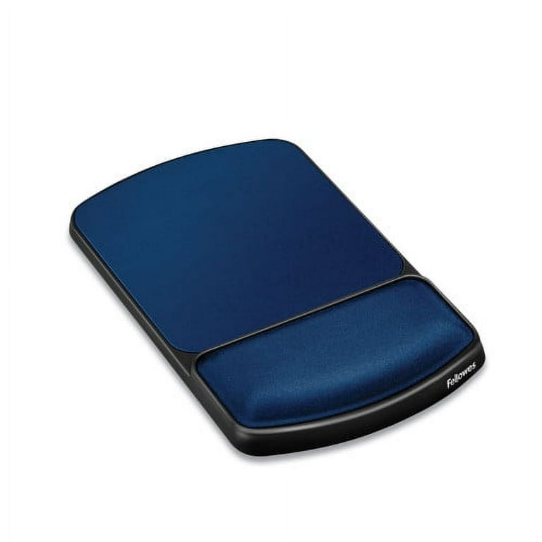 Gel Mouse Pad with Wrist Rest, 6.25 x 10.12, Black/Sapphire Gel Mouse Pad with Wrist Rest, 6.25 x 10.12, Black/Sapphire