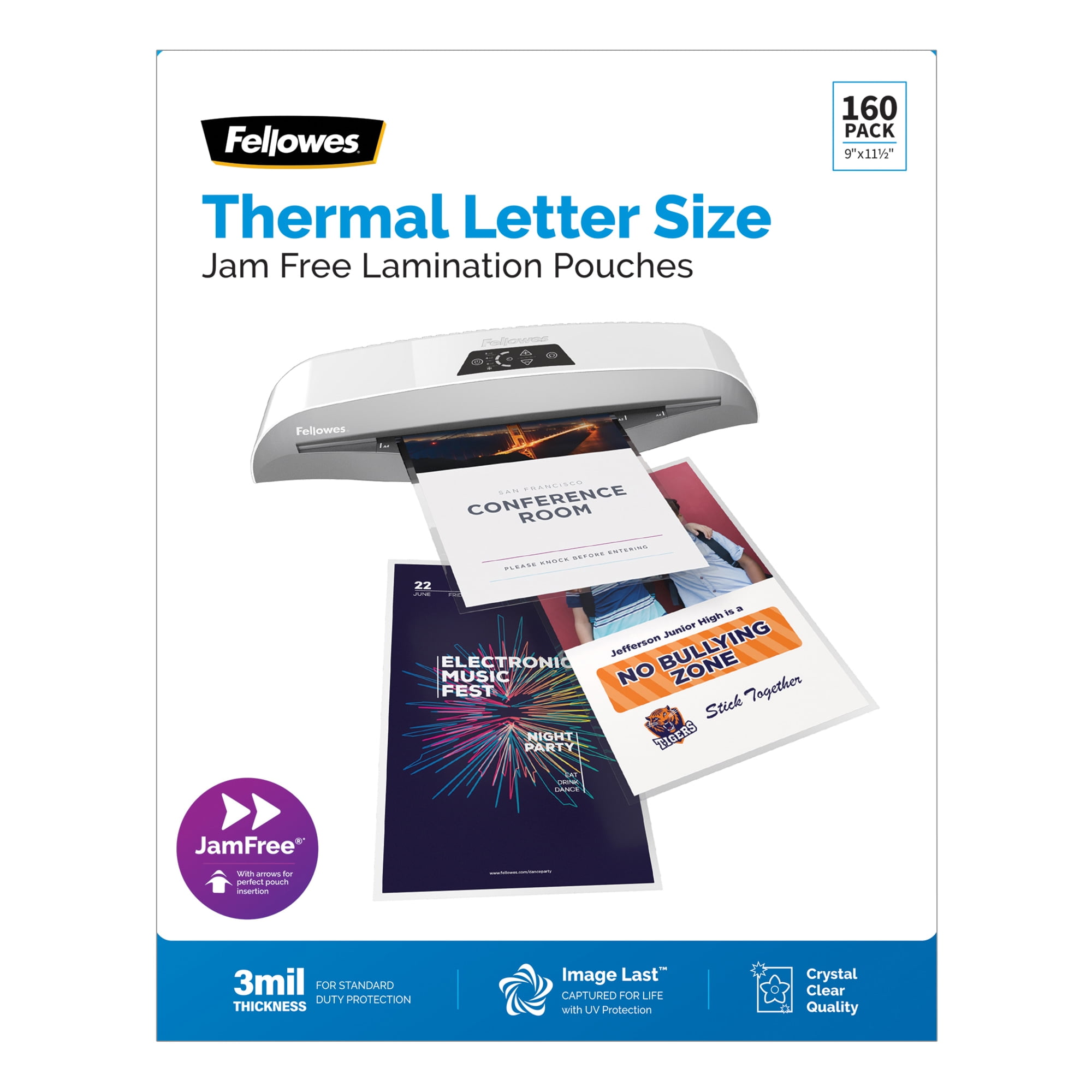 Fellowes® ImageLast UV Thermal Laminating Pouches, Letter Size, 9" x 11
