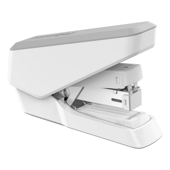Fellowes LX860 EasyPress Half Strip One Touch Desk Stapler 40 Sheet Cap White