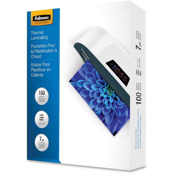 Fellowes Laminating Pouches, 7mil, 11 1/2 x 9, 100/Pack