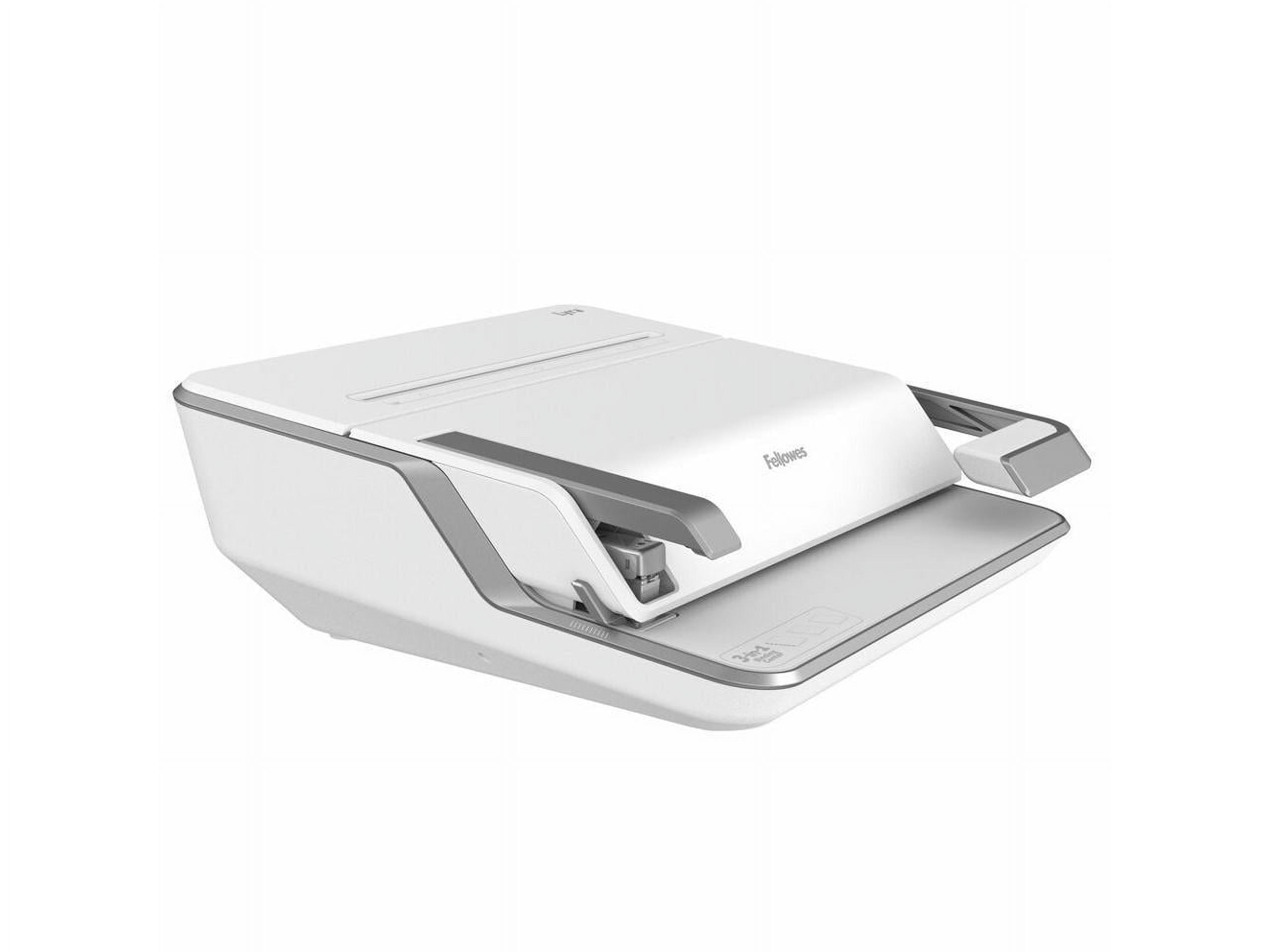 Fellowes Lyra 3-in-1 20 Sheets Punched Comb Binding Machine with Document, White/Gray