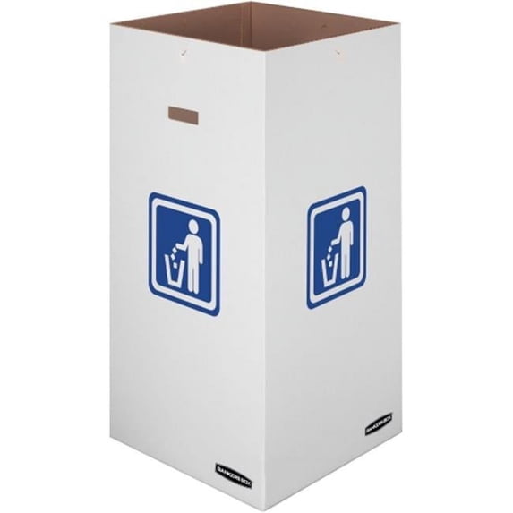 Fellowes Manufacturing 7320201 18 x 18 x 36.37 in. Waste & Recycling Bin, 50 gal - White