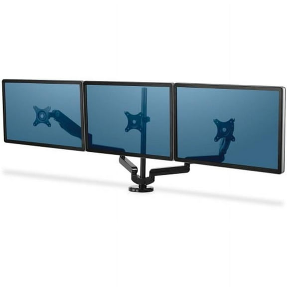 Fellowes Manufacturing 8042601 53 x 6 x 35 in. Platinum Series Triple Monitor Arm, Black