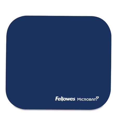 Fellowes Mouse Pad w/Microban, Nonskid Base, 9 x 8, Navy -FEL5933801