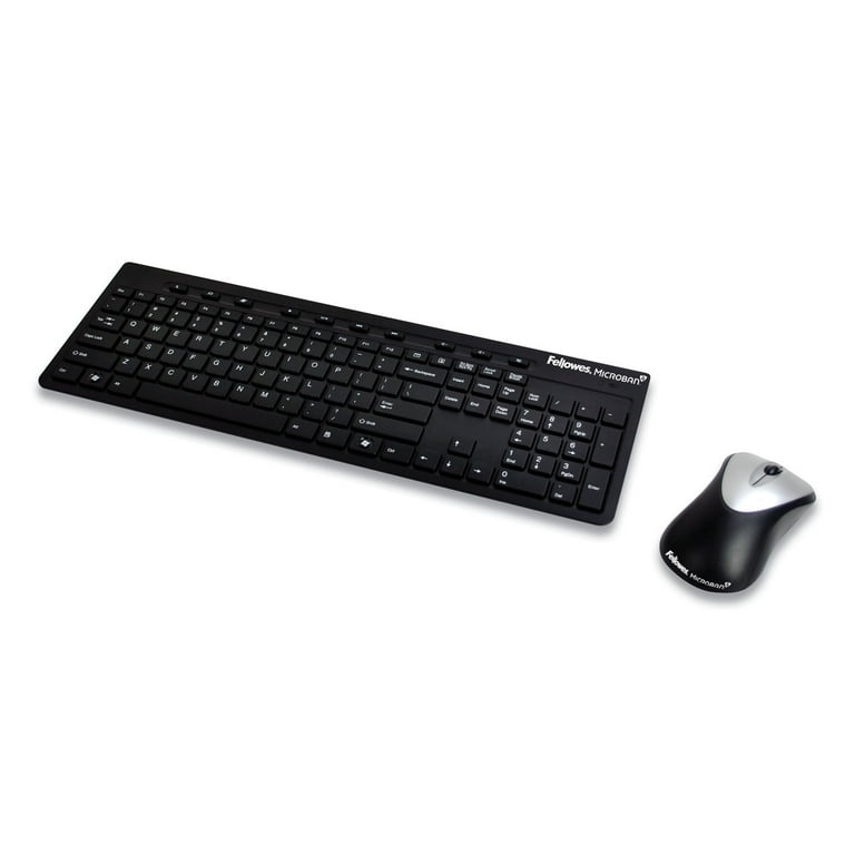 Slimline Wireless Antimicrobial Keyboard and Mouse, 15 ft Range, Black, Sold as 1 Each Slimline Wireless Antimicrobial Keyboard and Mouse, 15 ft Range, Black, Sold as 1 Each