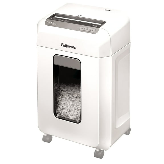 Open Box Fellowes Microshred Automatic Reverse Functionality Micro Cut Shredder White, 1 Pack