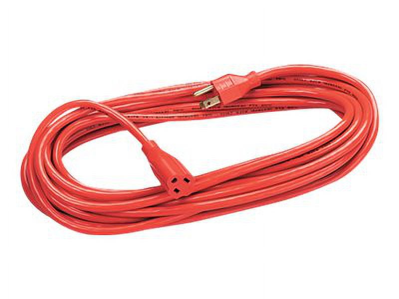 Fellowes Indoor/Outdoor Heavy-Duty 3-Prong Plug Extension Cord, 1-Outlet, 25ft, Orange -FEL99597