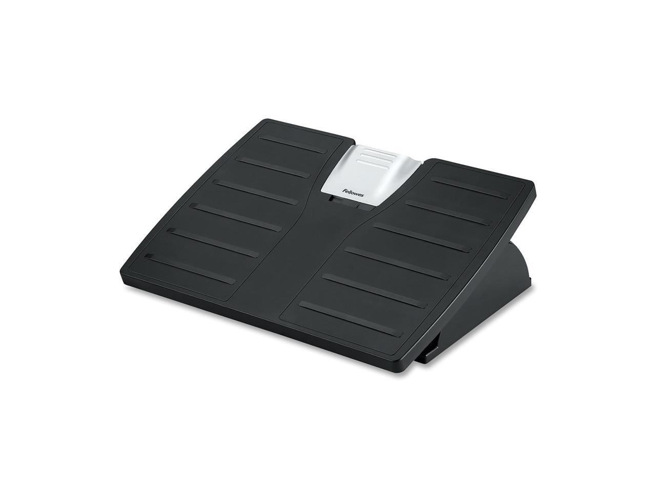 Adjustable Black and Silver Ergonomic Footrest with Rocking Motion