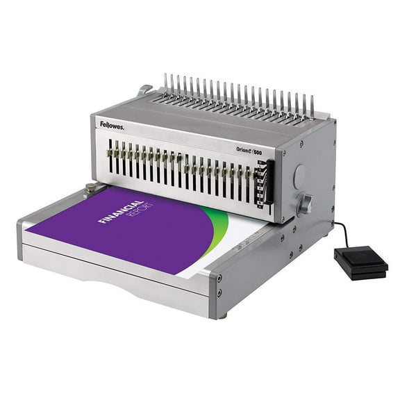 Fellowes Orion E 500 Electric Comb Binding Machine 9.8" x 15.8" x 19.8" - Silver