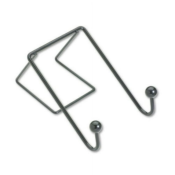 Fellowes Partition Additions Wire Double-Garment Hook, 4 x 5.13 x 6, Over-the Panel Mount, Black (75510)