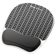 Fellowes Photo Gel Mouse Pad with Wrist Rest with Microban Protection, 7.87 x 9.25, Chevron Design
