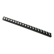 Fellowes Plastic Comb Bindings, 1/2" Diameter, 90 Sheet Capacity, Black, 100 Combs/Pack
