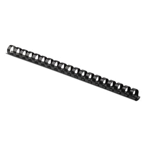 Fellowes Plastic Comb Bindings, 1/2" Diameter, 90 Sheet Capacity, Black, 100 Combs/Pack