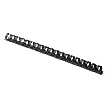 Fellowes Plastic Comb Bindings, 1/2" Diameter, 90 Sheet Capacity, Black, 100 Combs/Pack