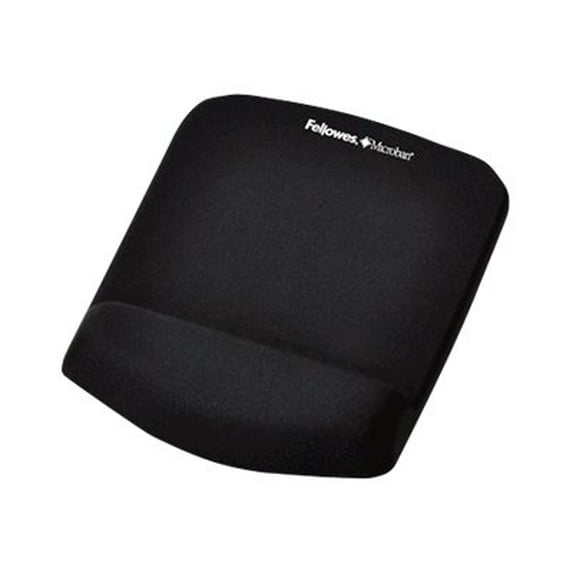 Fellowes PlushTouch Mouse Pad/Wrist Rest with FoamFusion Technology - Mouse pad with wrist pillow - black