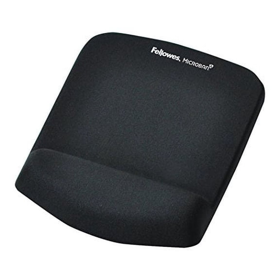 Fellowes PlushTouch Wrist Rest with Mouse Pad, FoamFusion Technology, Black (9252001)