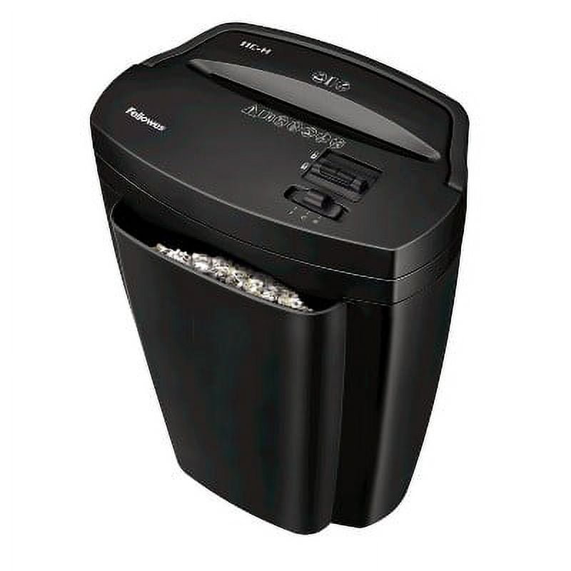 Fellowes Powershred 11C-H Cross-Cut Paper Shredder Black: 11-Sheet Capacity, Shreds Staples Credit Cards, Quiet Operation