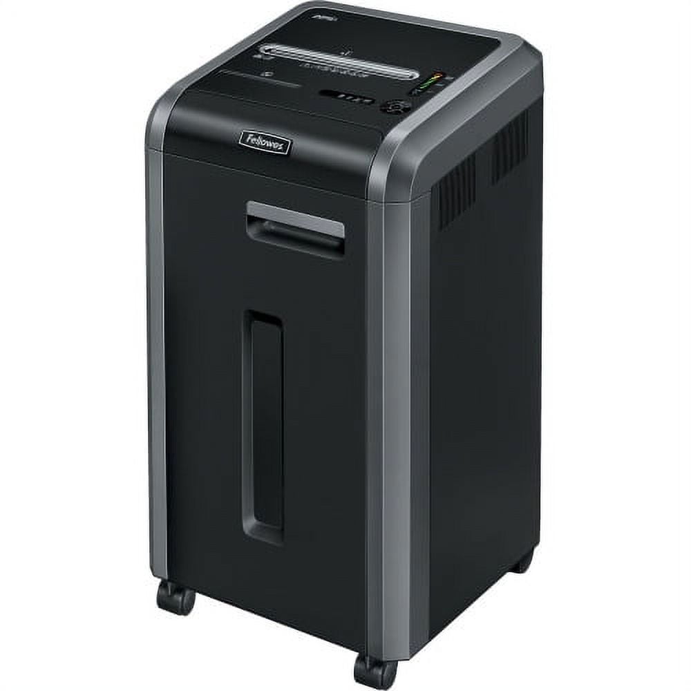 Fellowes Powershred 225Ci 100% Jam Proof Cross-Cut Shredder Continuous Shredder - Cross Cut - 22 Per Pass - for shredding Staples, Credit Card, CD, DVD, Paper Clip, Junk Mail, Paper - 0.156" x 1.500