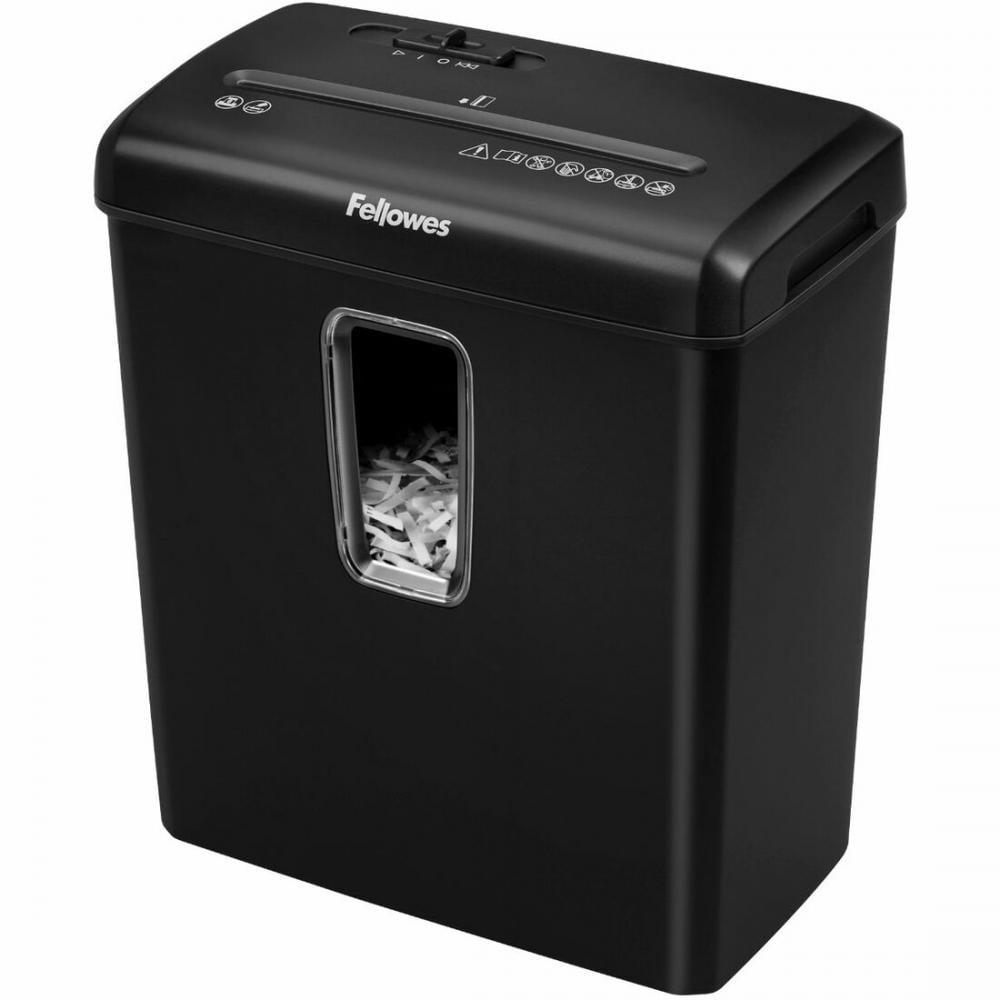 Fellowes Powershred P30-C 6 sheet Cross-Cut Deskside Shredder for Home Office - Cross Cut - 10 Per Pass - for shredding Paper, Staples, Credit Card, Paper Clip - 0.156" x 0.500" Shred Size - P-4 - ...