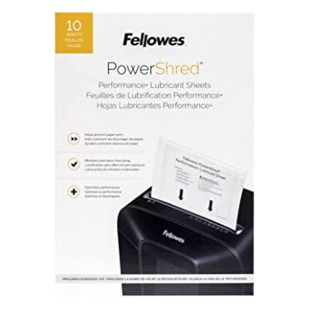 Fellowes Powershred Performance Paper Shredder Lubricant Sheets with