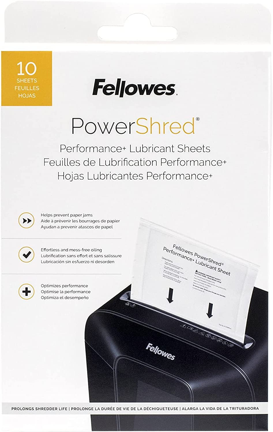 Fellowes Powershred Performance Paper Shredder Lubricant Sheets with