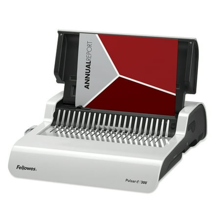 Fellowes Pulsar Electric Comb Binding System, 300 Sheets, 17 x 15 3/8 x 5 1/8, White