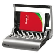 Fellowes Quasar+ 500" Manual Comb Binding Machine, 18-1/8" x 15-3/8" x 5-1/8", Metallic Blue