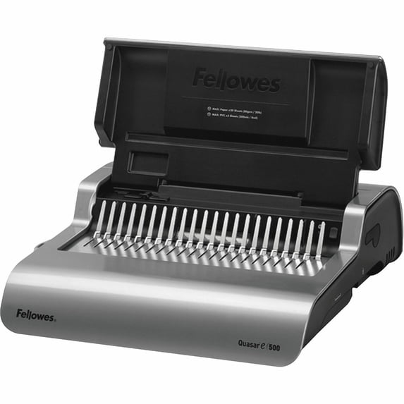 Fellowes Quasar Electric Comb Binding Machine 25 Sheets Punched, Grey