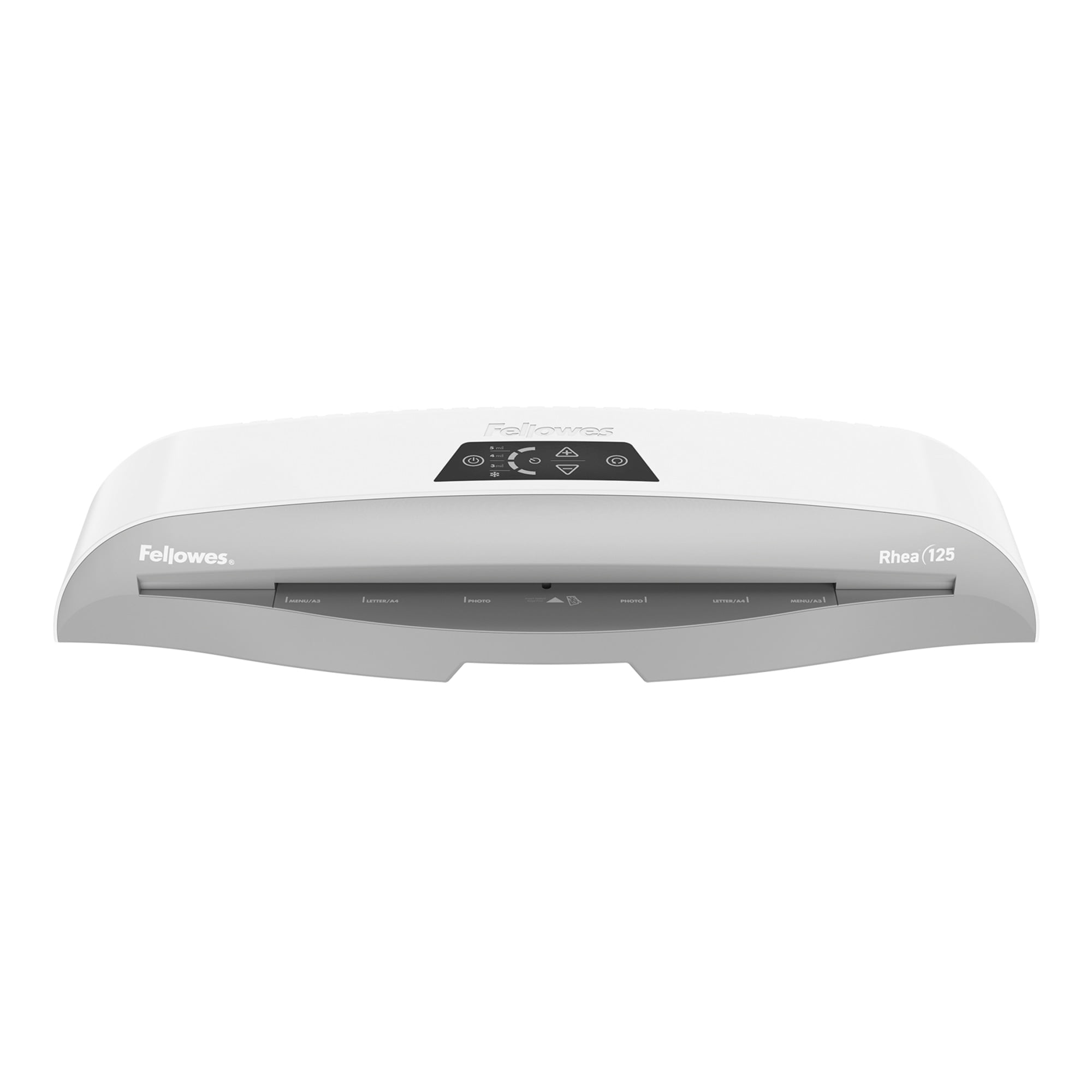 Fellowes® Rhea Laminator With Pouch Starter Kit, 12.5" Width, White/Gray