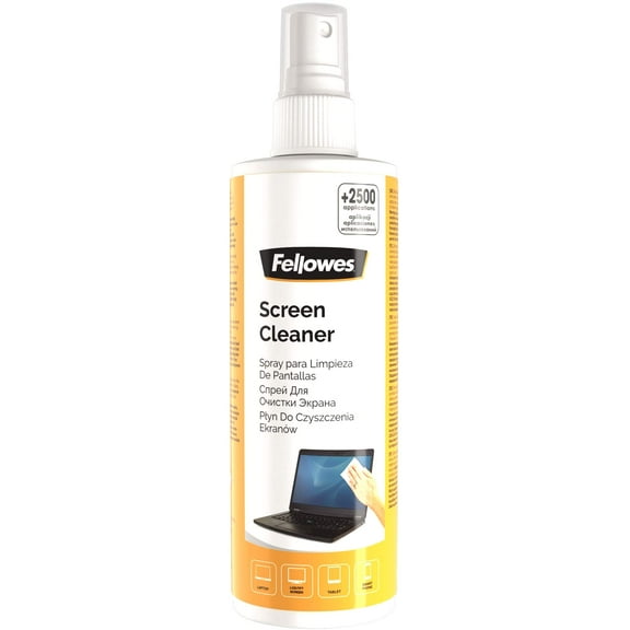 Fellowes 250ml Screen Cleaning Spray - Alcohol Free Screen Cleaning Fluid for Monitor//iPad/Mobile Phone/Tablet/Laptop