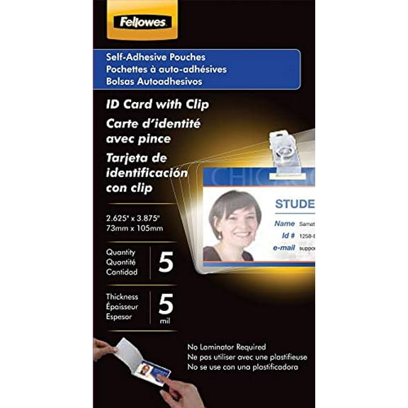 Fellowes Laminating Pouches, 5, 2-7/8x4-1/8``